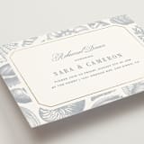 "Seashore" - Foil-Pressed Rehearsal Dinner Cards in Coast by Kelly Schmidt - Detail