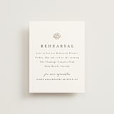 "By the Seashore" - Foil-Pressed Rehearsal Dinner Cards in Pearl by Maria Alou - Front