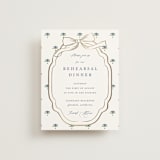 "Swan Song" - Foil-Pressed Rehearsal Dinner Cards in Lakes by Sarah Knight - Front