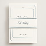 "othellolagkage" - Foil-Pressed Rehearsal Dinner Cards in Pearl by chocomocacino - Assembled with Belly Band