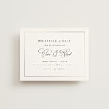 "Monogram Script" - Foil-Pressed Rehearsal Dinner Cards in Silk by Kelly Schmidt - Front