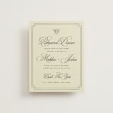 "Honeybee" - Foil-Pressed Rehearsal Dinner Cards in Cream by Jennifer Lew - Front