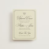 "Honeybee" - Foil-Pressed Rehearsal Dinner Cards in Cream by Jennifer Lew - Front