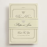 "Honeybee" - Foil-Pressed Rehearsal Dinner Cards in Cream by Jennifer Lew - Assembled with Belly Band