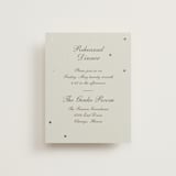 "Pearls" - Foil-Pressed Rehearsal Dinner Cards in Fog by Baumbirdy - Front