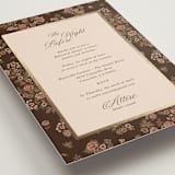 "Blooming path" - Foil-Pressed Rehearsal Dinner Cards in Chocolate by Paola Benenati - Detail
