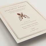 "Equestrian" - Foil-Pressed Rehearsal Dinner Cards in Midnight by Sam Dubeau - Detail