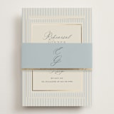"Emma" - Foil-Pressed Rehearsal Dinner Cards in Provincial by Angela Thompson - Assembled with Belly Band