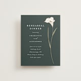 "Elegant Lillies" - Foil-Pressed Rehearsal Dinner Cards in Forest by Stacey Meacham - Front