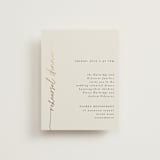 "silk" - Foil-Pressed Rehearsal Dinner Cards in Linen by Pippa Shaw - Front