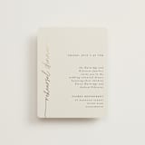 "silk" - Foil-Pressed Rehearsal Dinner Cards in Linen by Pippa Shaw - Front