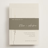 "silk" - Foil-Pressed Rehearsal Dinner Cards in Linen by Pippa Shaw - Assembled with Belly Band