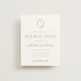 "Monatuk" - Foil-Pressed Rehearsal Dinner Cards in Fog by Ashlee Townsend - Front