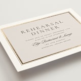 "Gilded Forest" - Foil-Pressed Rehearsal Dinner Cards in Snow by Stacy Maalouf - Detail