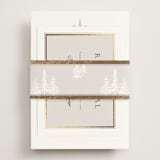 "Gilded Forest" - Foil-Pressed Rehearsal Dinner Cards in Snow by Stacy Maalouf - Assembled with Belly Band
