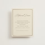 "Ahlum" - Foil-Pressed Rehearsal Dinner Cards in Champagne by Deynaaz Daraei - Front