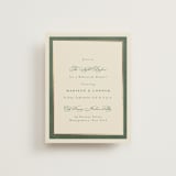 "Vintage Oval" - Foil-Pressed Rehearsal Dinner Cards in Rosemary by Emily Betts - Front