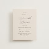 "Tux" - Foil-Pressed Rehearsal Dinner Cards in Antique by Nicole Walsh - Front