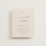 "Tux" - Foil-Pressed Rehearsal Dinner Cards in Antique by Nicole Walsh - Front