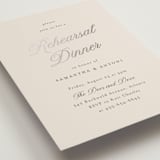 "Tux" - Foil-Pressed Rehearsal Dinner Cards in Antique by Nicole Walsh - Detail