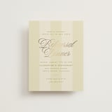 "rory" - Foil-Pressed Rehearsal Dinner Cards in Olive by Ellen Schlegelmilch - Front