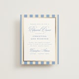 "Patterned florals" - Foil-Pressed Rehearsal Dinner Cards in Powder by Creo Study - Front