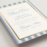 "Patterned florals" - Foil-Pressed Rehearsal Dinner Cards in Powder by Creo Study - Detail