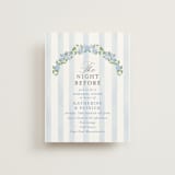 "Pillowy border" - Foil-Pressed Rehearsal Dinner Cards in Ocean by Creo Study - Front