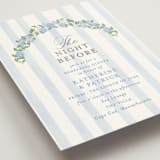 "Pillowy border" - Foil-Pressed Rehearsal Dinner Cards in Ocean by Creo Study - Detail