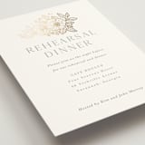 "Wild Roses" - Foil-Pressed Rehearsal Dinner Cards in Powder Blue by Kristen Smith - Detail