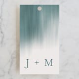 "Modern Beach" - Rehearsal Dinner Favor Tags in Dark Blue by Sarah Lenger - Front