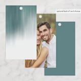 "Modern Beach" - Rehearsal Dinner Favor Tags in Dark Blue by Sarah Lenger - Back of Card Options