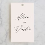 "Timeless" - Rehearsal Dinner Favor Tags in Taupe by Leah Bisch - Front