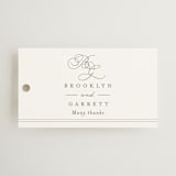 "Overlapping" - Rehearsal Dinner Favor Tags in Cotton by Amy Kross - Front