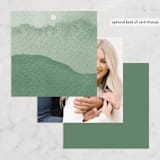 "Over the mountains" - Rehearsal Dinner Favor Tags in Fern by Helen Halik - Back of Card Options