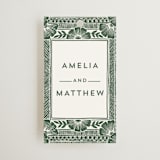 "Block Print Frame" - Rehearsal Dinner Favor Tags in Fern by Katharine Watson - Front