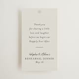 "sophisticate" - Rehearsal Dinner Favor Tags in Slate by Jennifer Postorino - Front
