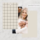 "Modern Stack" - Rehearsal Dinner Favor Tags in Sand by Robert and Stella - Back of Card Options