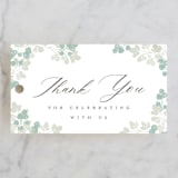 "Greenery Swash" - Rehearsal Dinner Favor Tags in Linen by Robert and Stella - Front