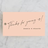 "just a note" - Rehearsal Dinner Favor Tags in Blush by Susan Brown - Front