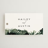 "Tropics" - Rehearsal Dinner Favor Tags in Palm by Gwen Bedat - Front