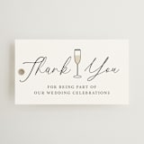 "Toasted" - Rehearsal Dinner Favor Tags in Cloud by Zani van Zyl - Front