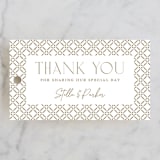 "Rattan" - Rehearsal Dinner Favor Tags in Almond by Yaling Hou Suzuki - Front