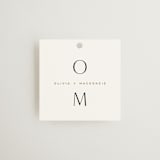 "Cube" - Rehearsal Dinner Favor Tags in Silk by Yuliya Evseeva - Front