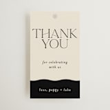 "One Day Away" - Rehearsal Dinner Favor Tags in Buttercream by taylorVdesign - Front