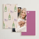 "Dining" - Rehearsal Dinner Favor Tags in Grape by Elly - Back of Card Options