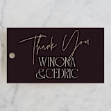 "Chourico" - Rehearsal Dinner Favor Tags in Onyx by chocomocacino - Front