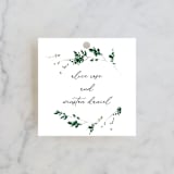"Woodland Lorel" - Rehearsal Dinner Favor Tags in Cloud by Baumbirdy - Front