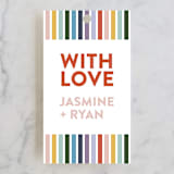 "Rainbow Rehearsal" - Rehearsal Dinner Favor Tags in Confetti by Carolyn Hunt - Front