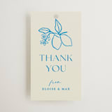 "Mediterraneo" - Rehearsal Dinner Favor Tags in Ocean by Pati Cascino - Front